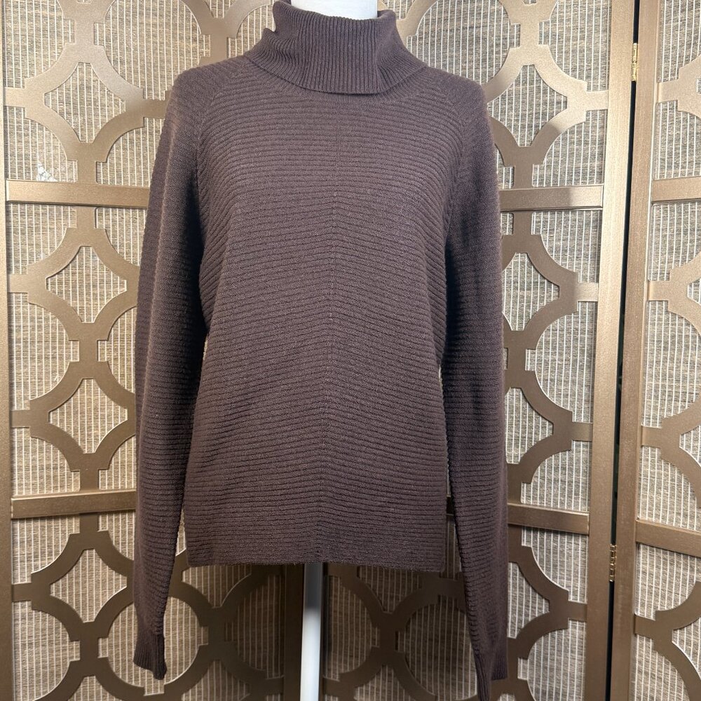 Kuhl Women’s Brown Ribbed Turtleneck Sweater Size Medium Outdoor Cozy